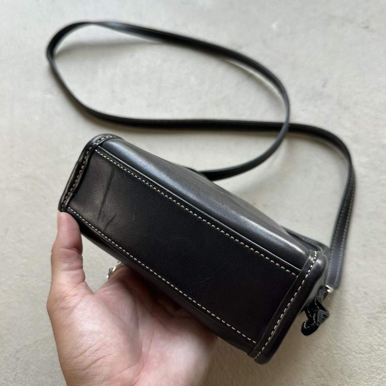 Vintage Coach Black Leather Crossbody Bag