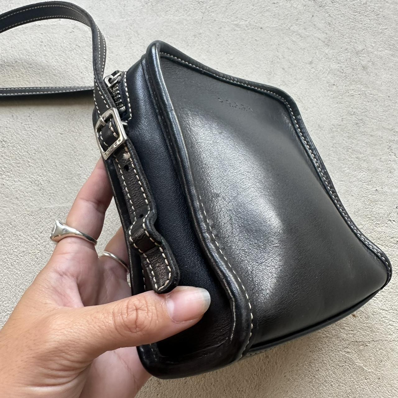 Vintage Coach Black Leather Crossbody Bag