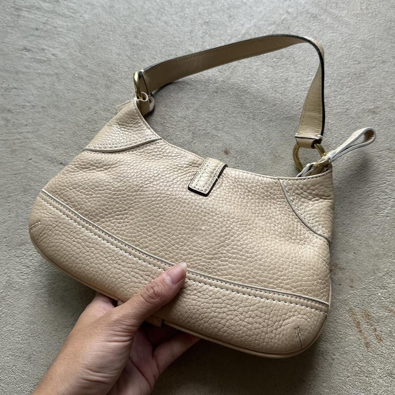 Vintage Y2K Coach Cream Leather Shoulder Bag