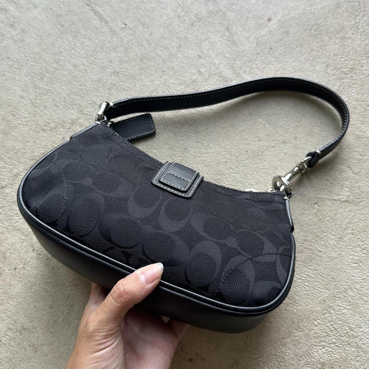 Vintage Y2K Coach Black Mini Hampton Shoulder Bag