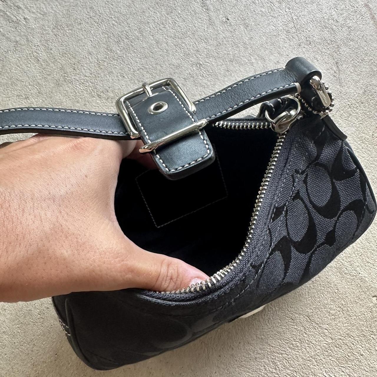 Vintage Y2K Coach Black Mini Hampton Shoulder Bag