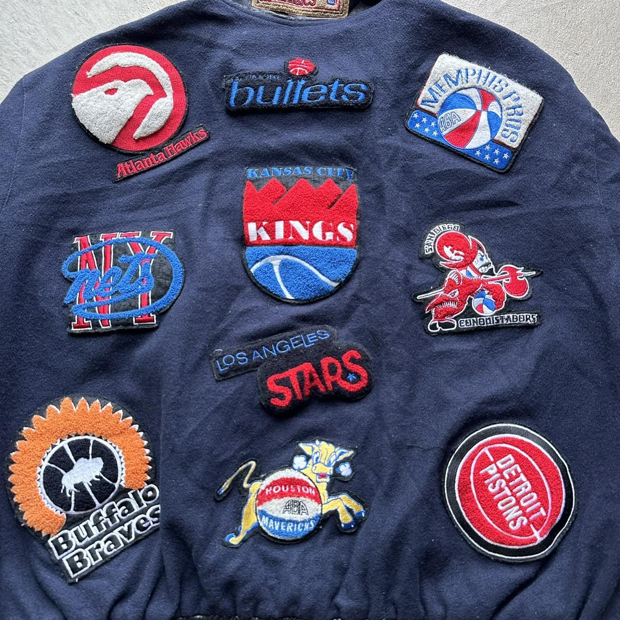 Rare Vintage 90s Jeff Hamilton NBA Classic All Patch Rare Retro Jacket - XXL