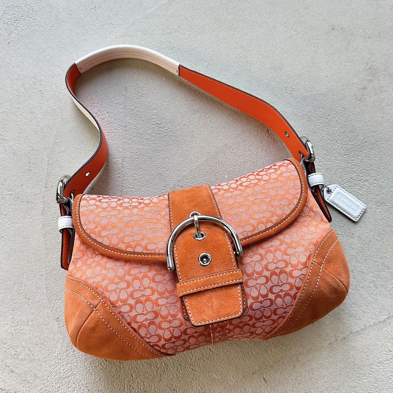 Vintage Y2K Coach Orange Mini Soho Shoulder Bag