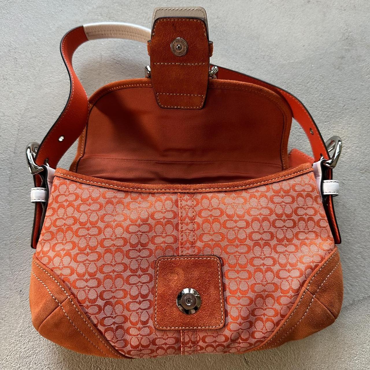 Vintage Y2K Coach Orange Mini Soho Shoulder Bag