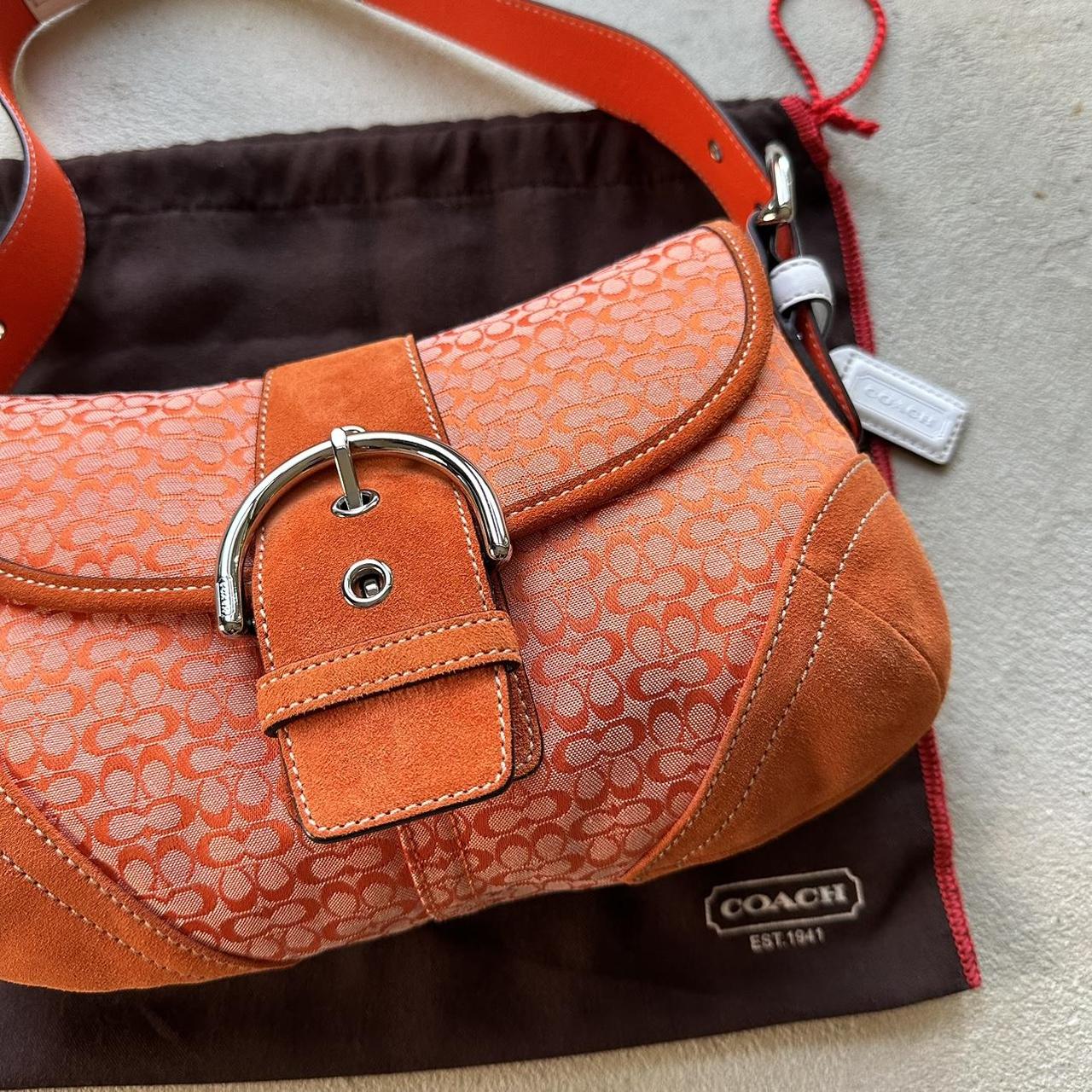 Vintage Y2K Coach Orange Mini Soho Shoulder Bag