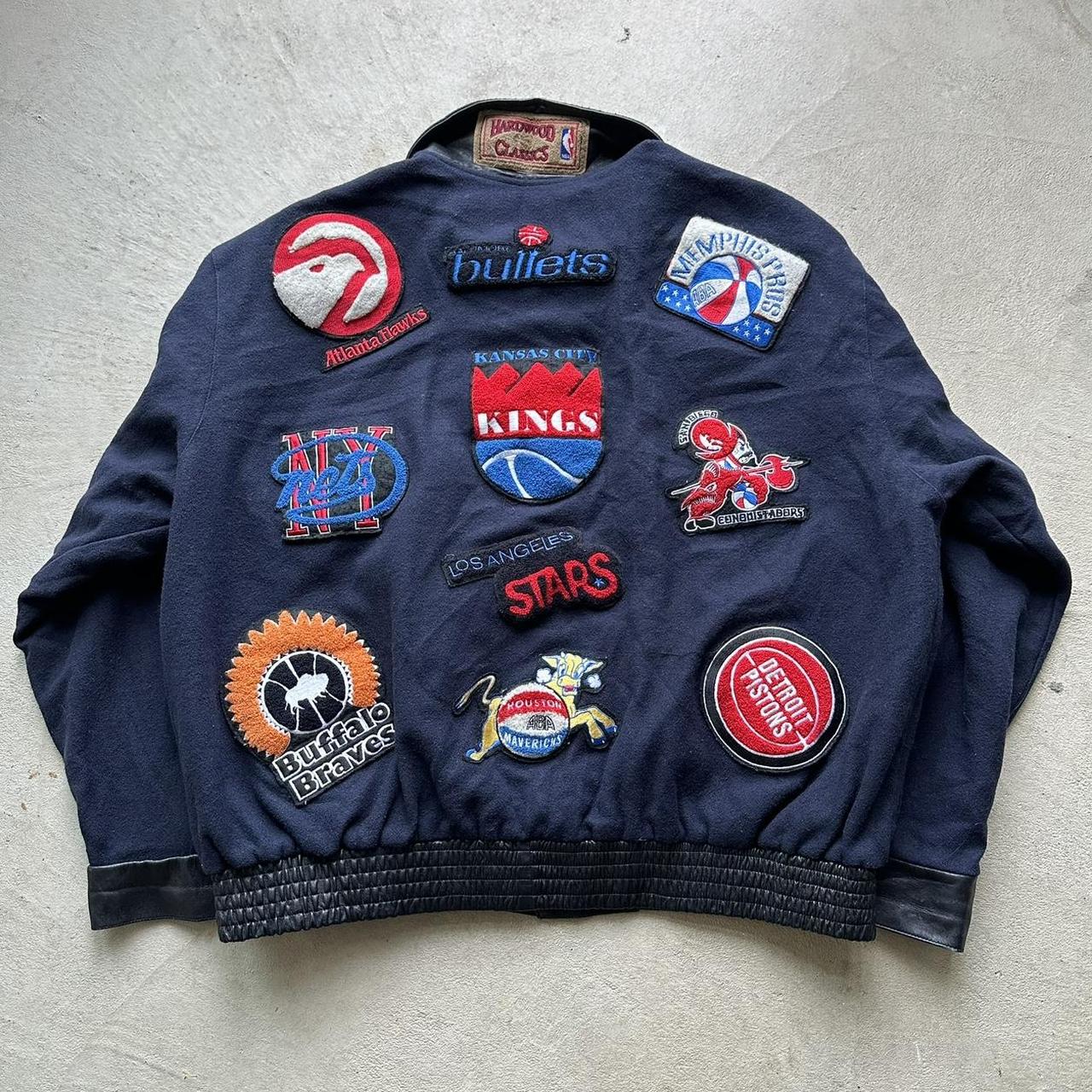 Rare Vintage 90s Jeff Hamilton NBA Classic All Patch Rare Retro Jacket - XXL