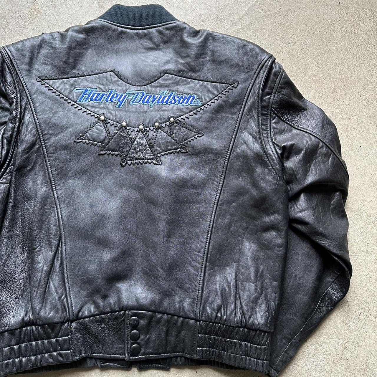 Vintage Harley Davidson Leather Bomber Jacket - L