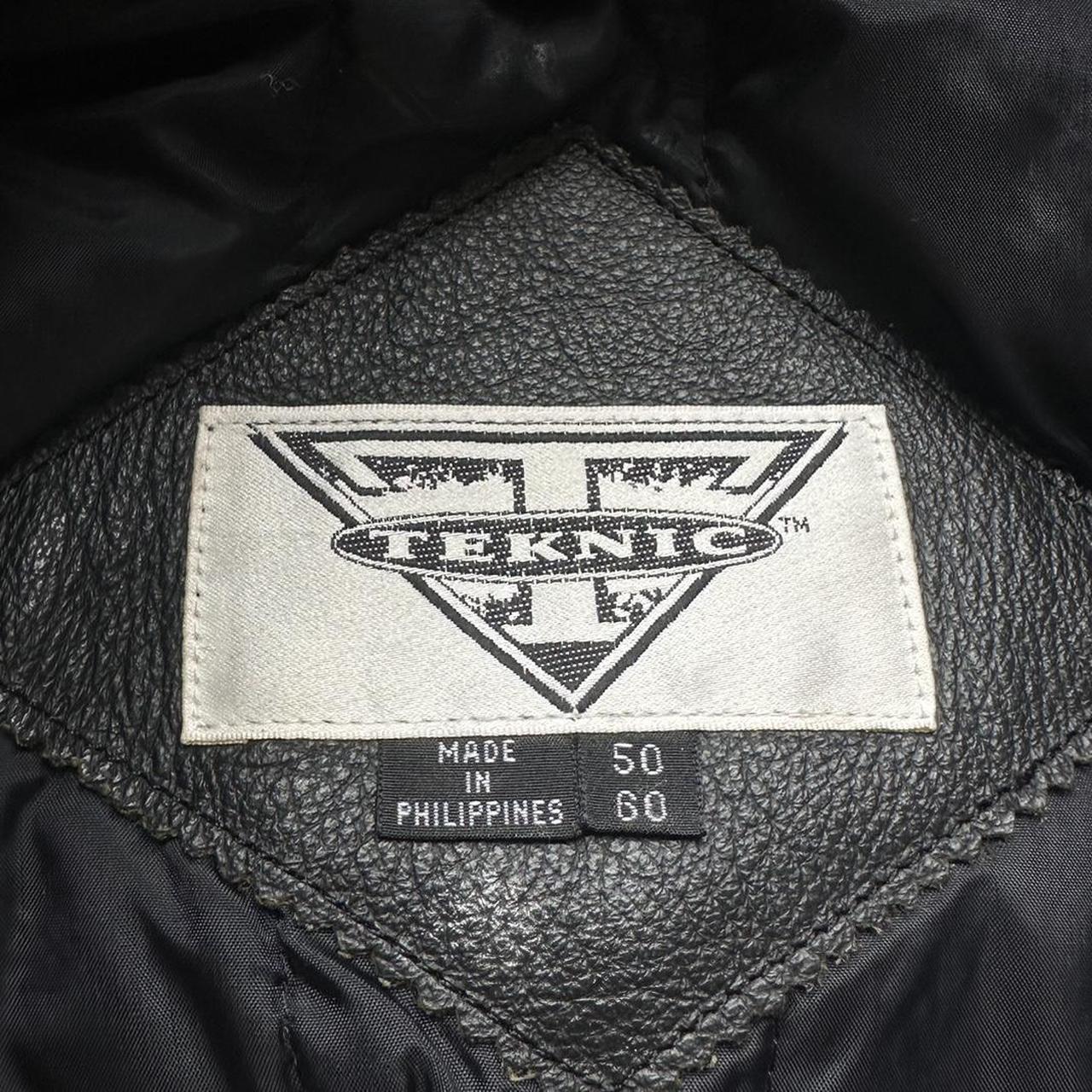 Vintage Teknic Leather Motorcycle Jacket