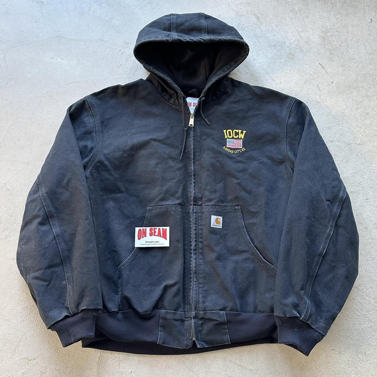 Vintage Carhartt Black Hooded Jacket - XL