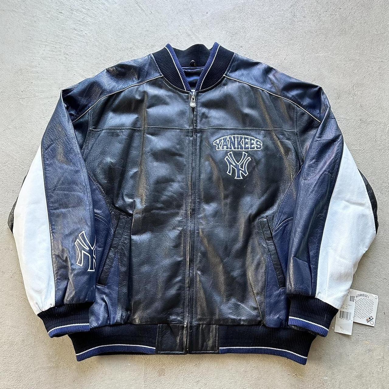 Vintage New York Yankees Leather Jacket - XL