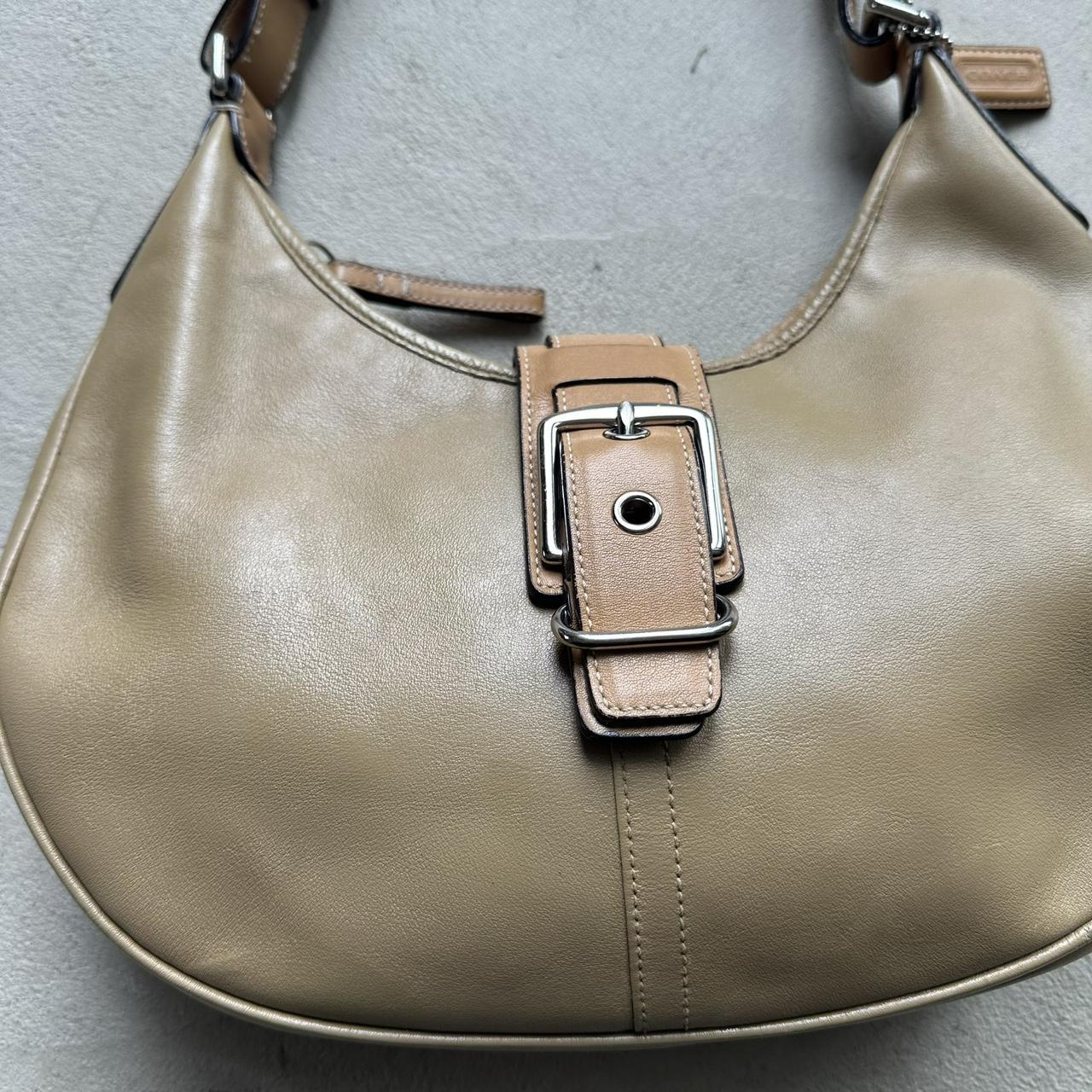 Vintage Y2K Coach Tan Leather Big Shoulder Bag