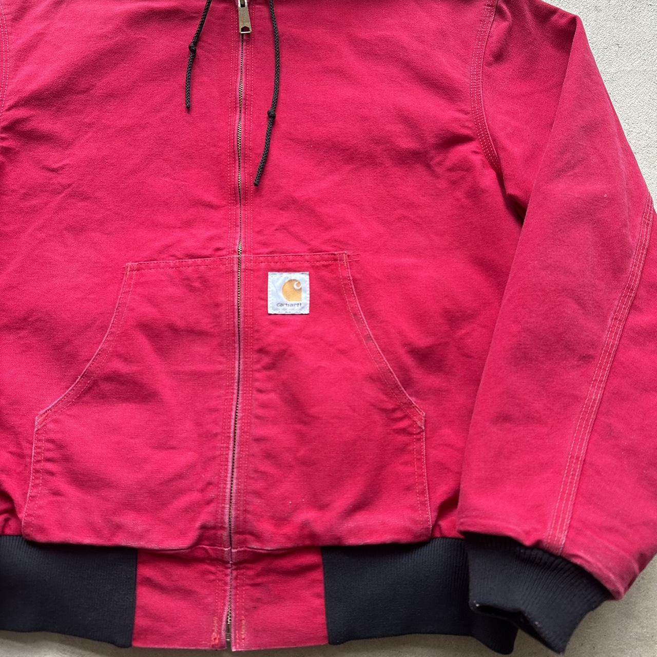 Vintage Carhartt Red Hooded Jacket - L