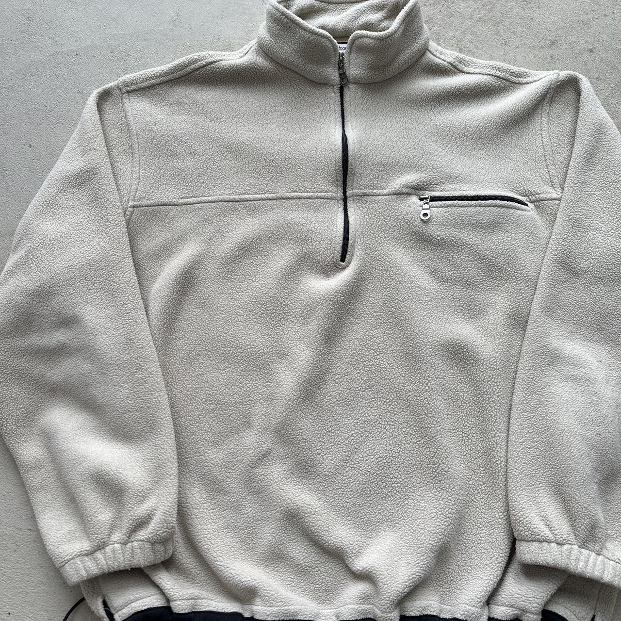 Vintage Beige Quarter Zip Fleece - XL