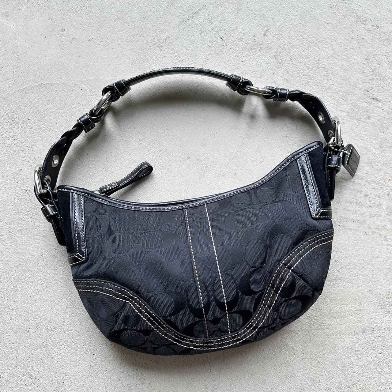 Vintage Y2K Coach Black Croissant Shoulder Bag