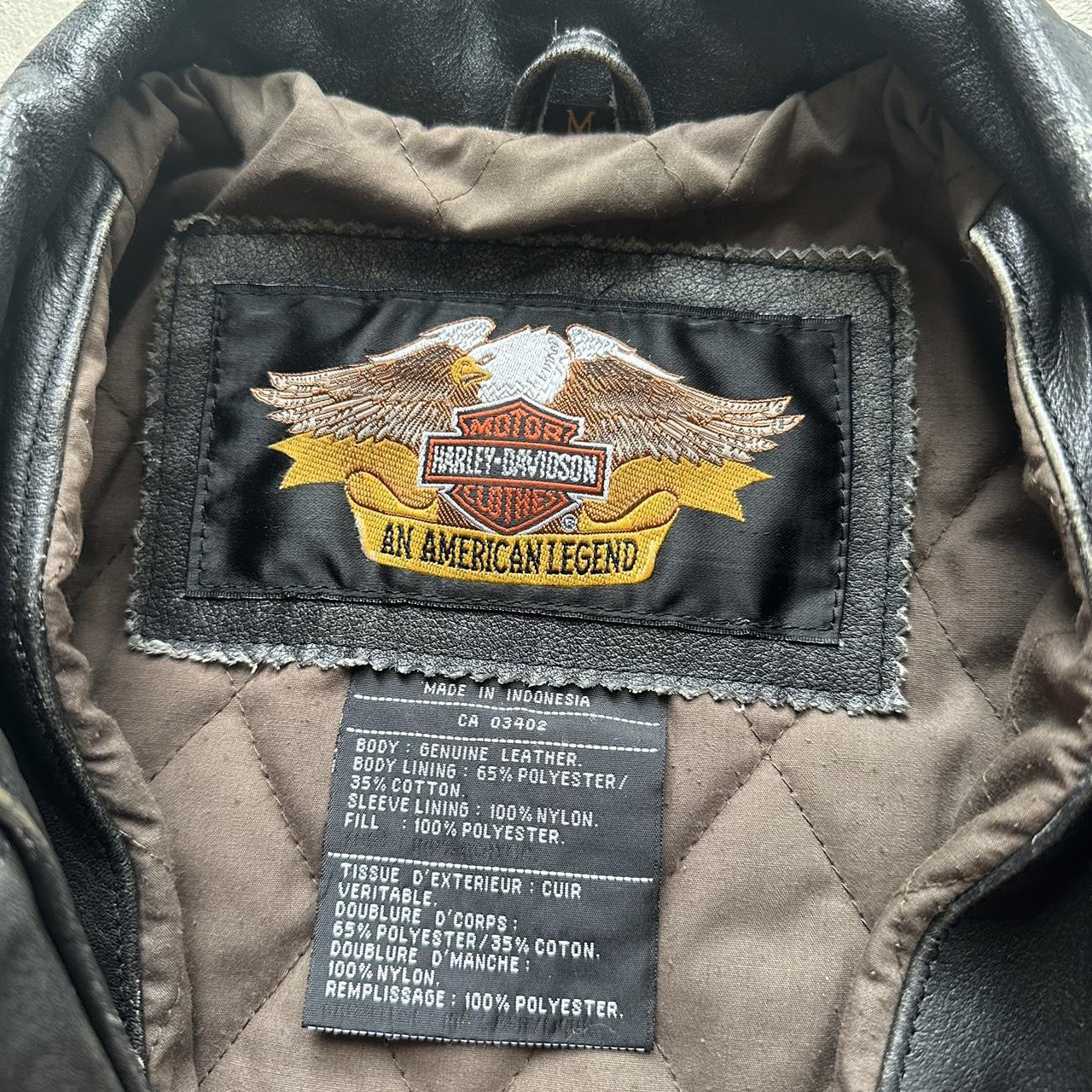 Vintage Harley Davidson Leather Motorcycle Jacket - M