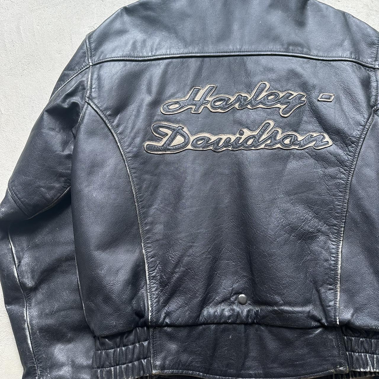 Vintage Harley Davidson Leather Motorcycle Jacket - M