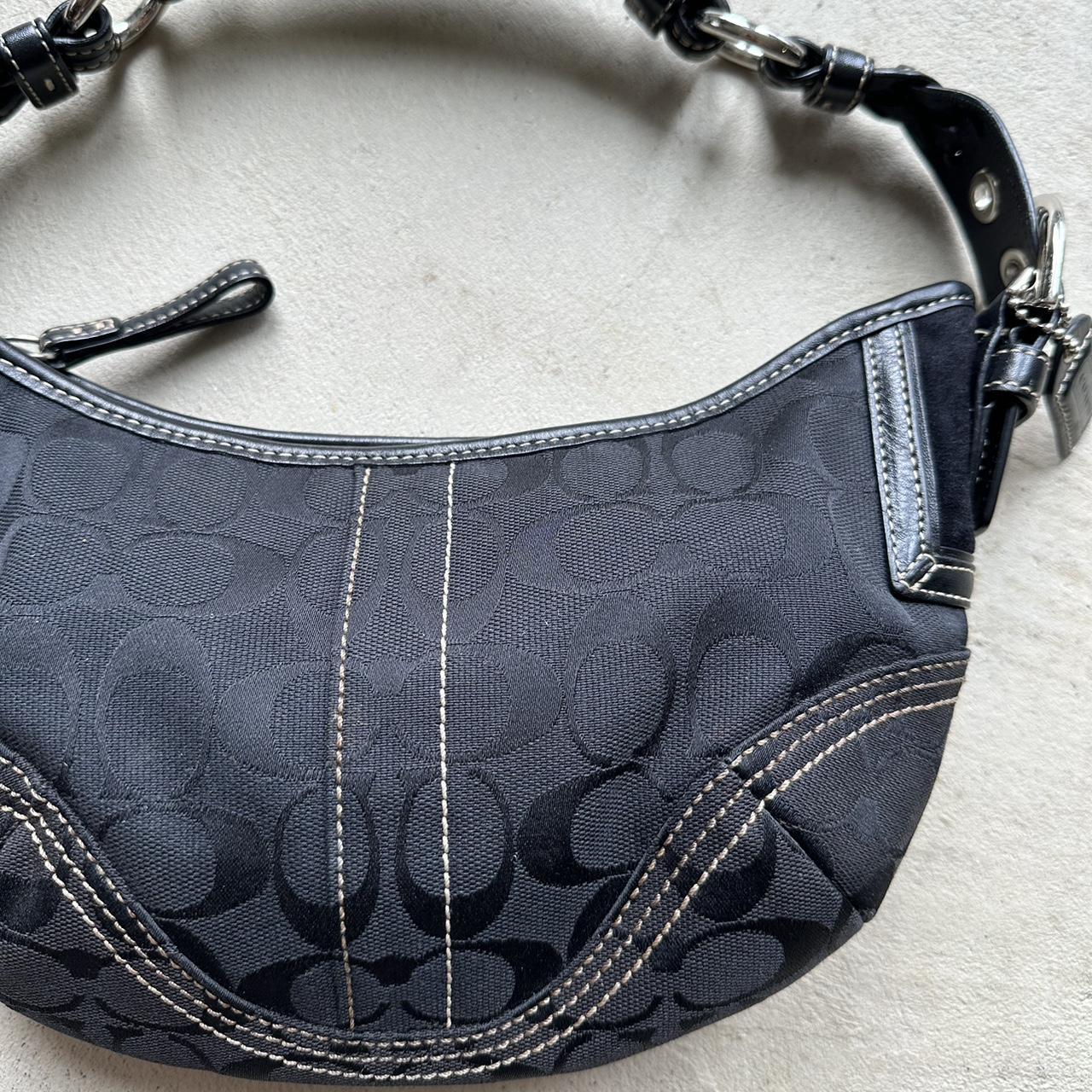 Vintage Y2K Coach Black Croissant Shoulder Bag