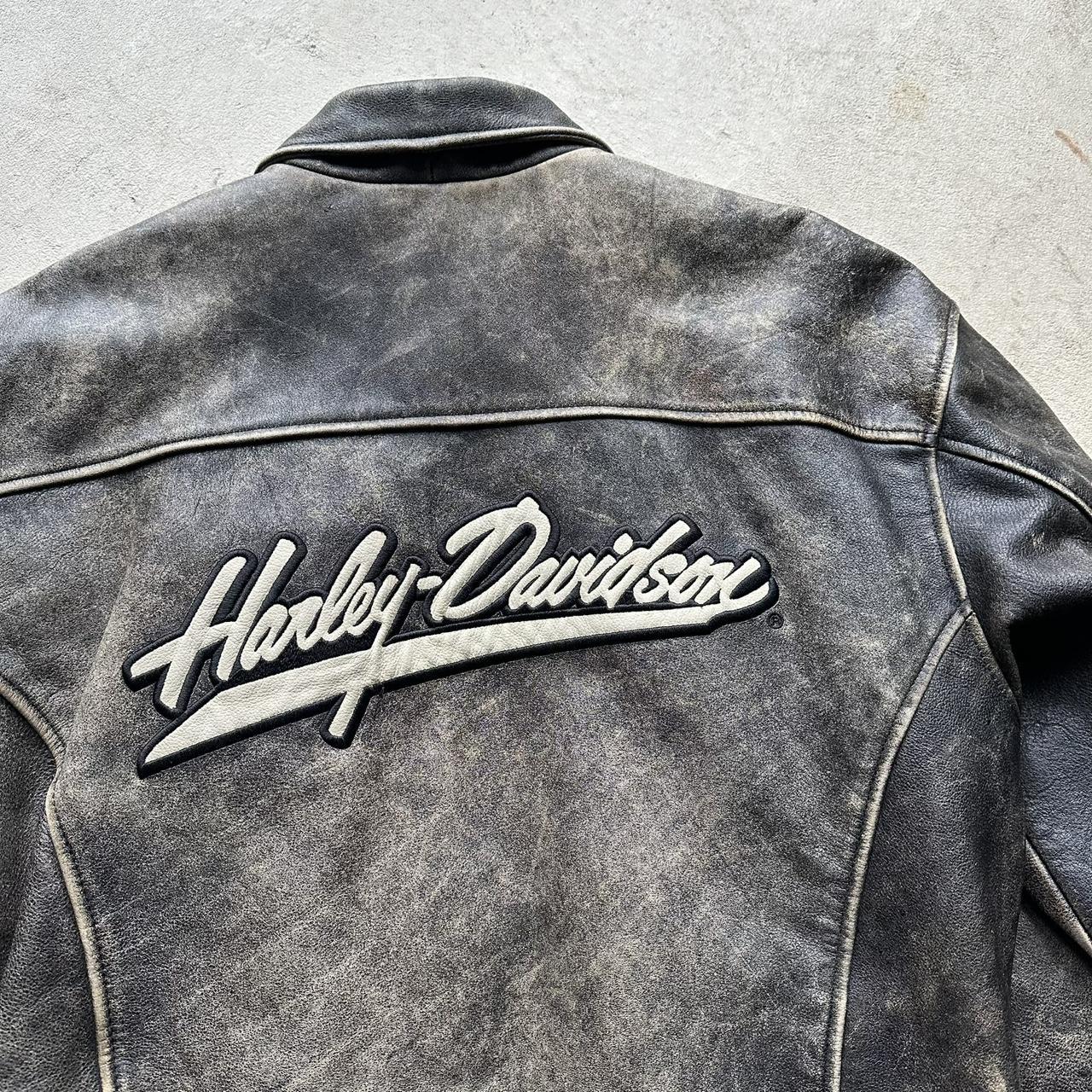 Vintage Harley Davidson Leather Motorcycle Jacket - M