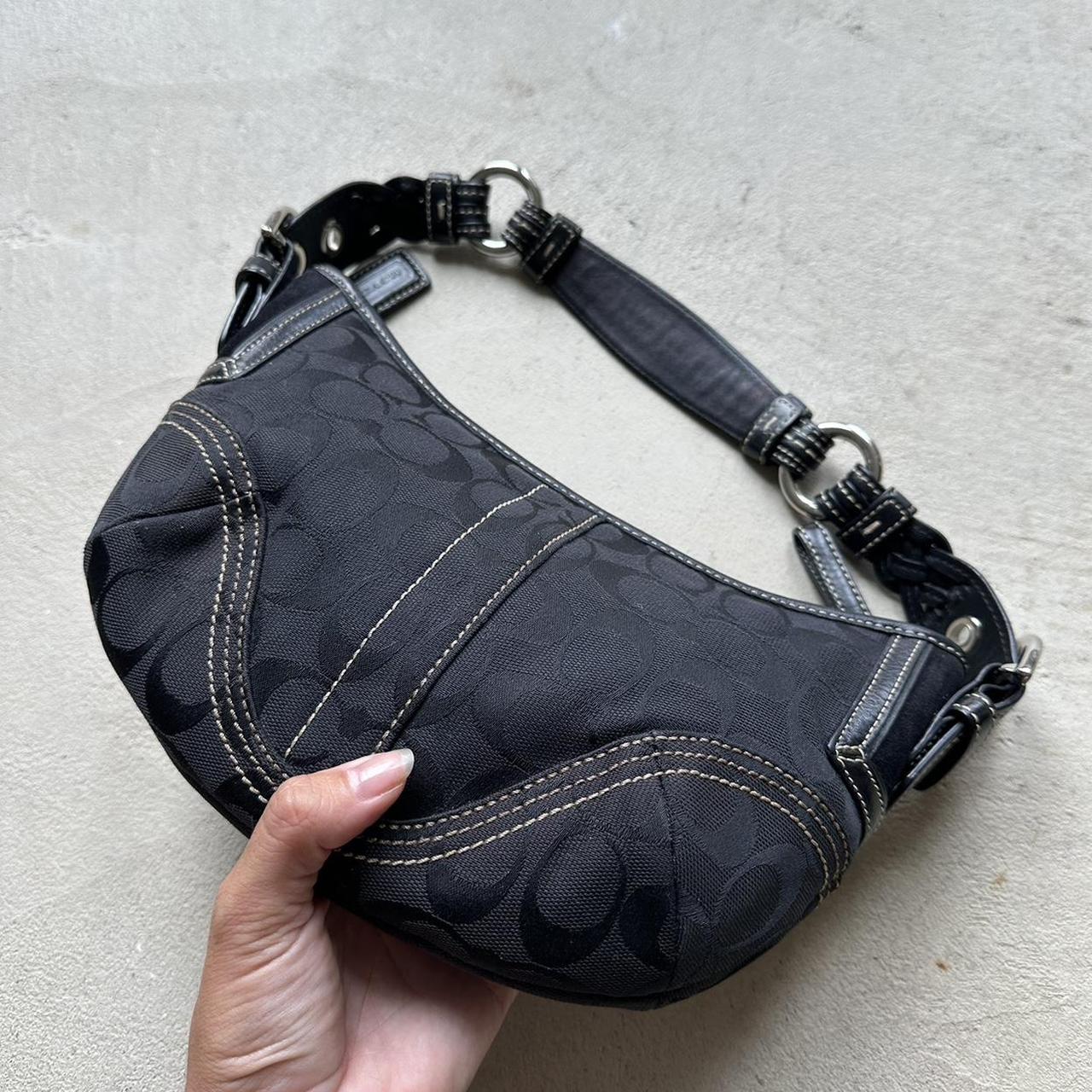 Vintage Y2K Coach Black Croissant Shoulder Bag