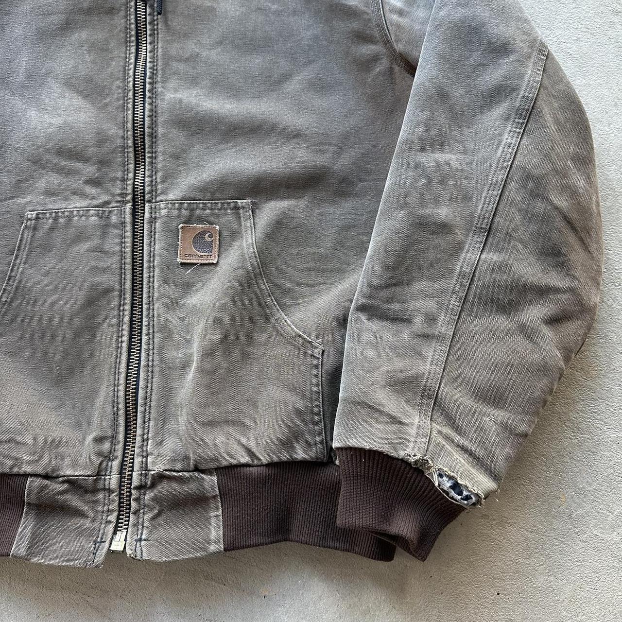 Vintage Carhartt Faded Brown Hooded Jacket - XL