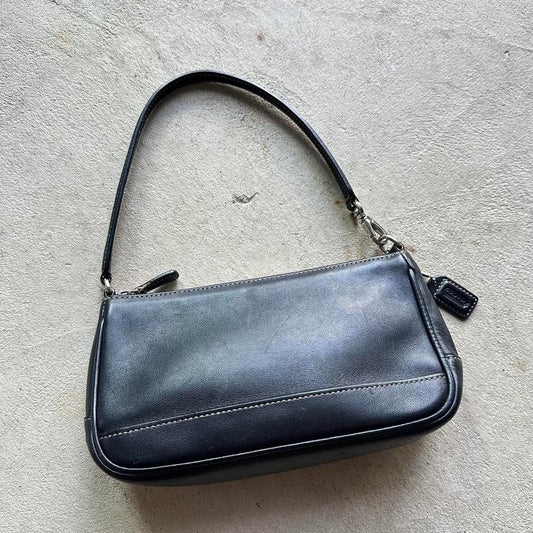 Vintage Y2K Coach Demi Black Leather Shoulder Bag