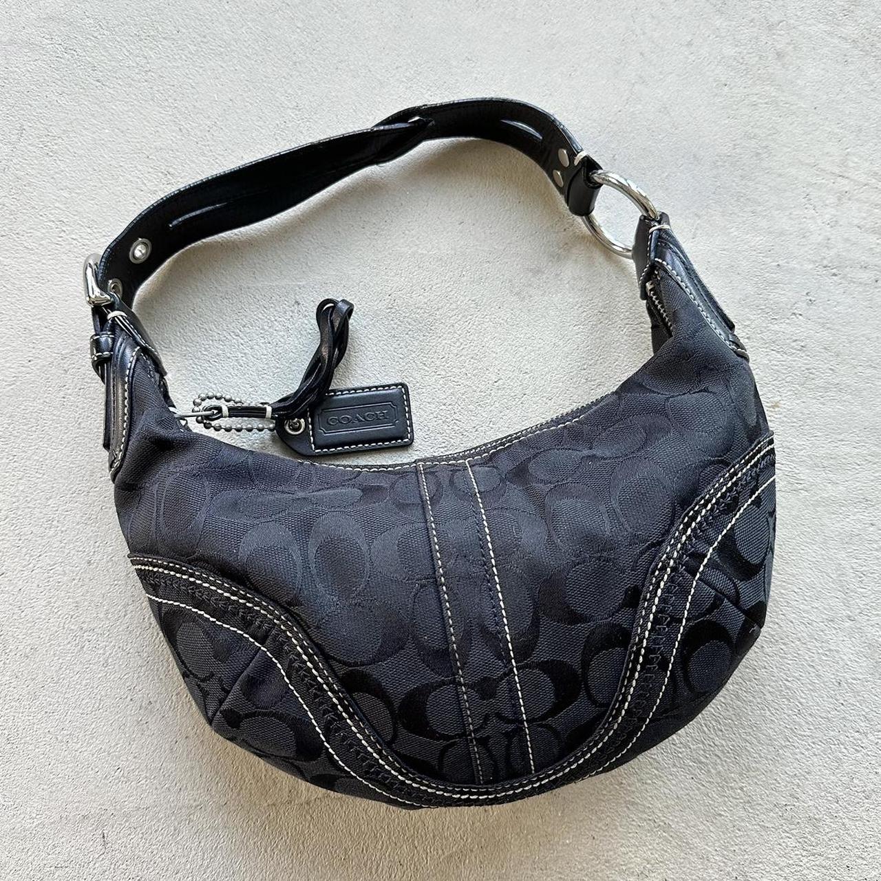 Vintage Y2K Coach Black Croissant Shoulder Bag