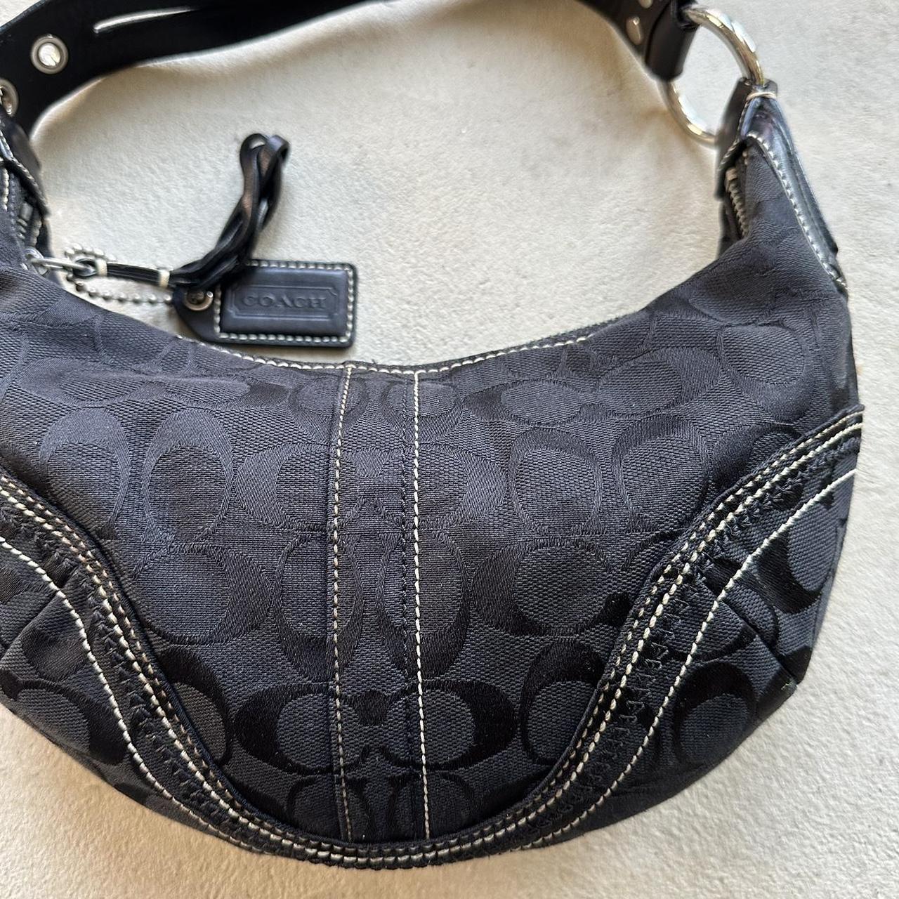 Vintage Y2K Coach Black Croissant Shoulder Bag