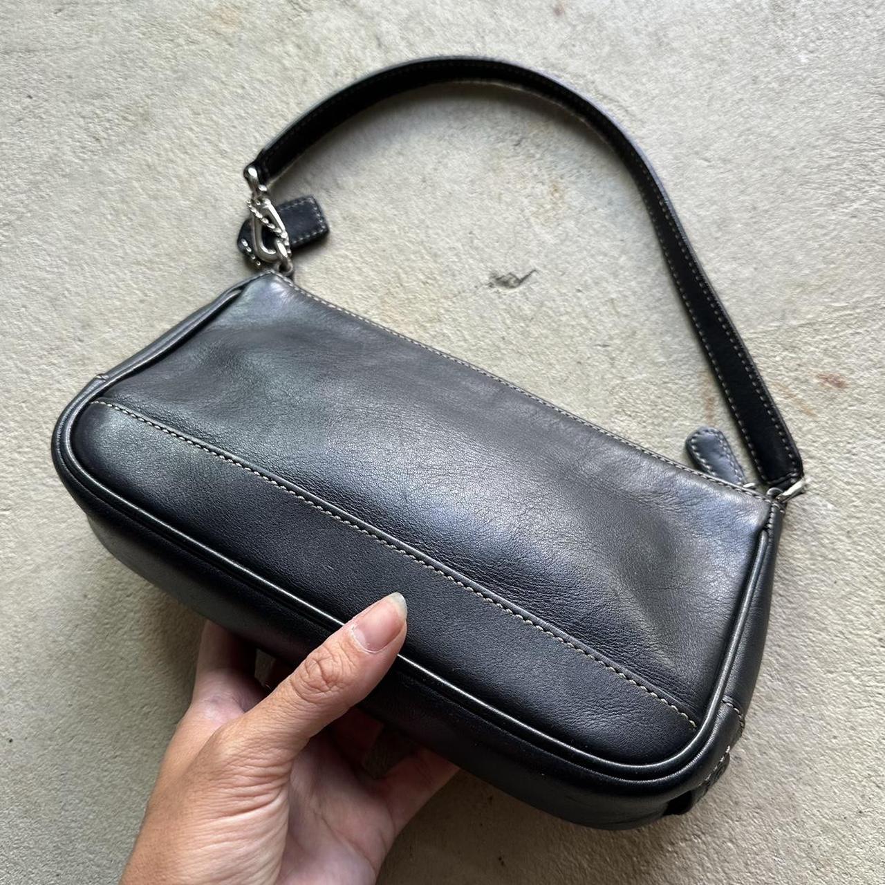 Vintage Y2K Coach Demi Black Leather Shoulder Bag