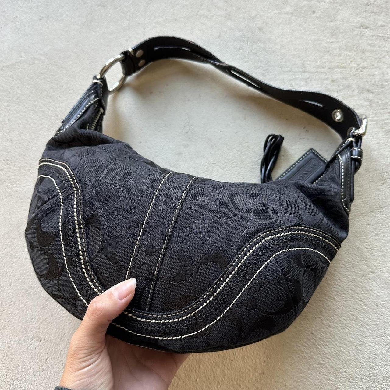 Vintage Y2K Coach Black Croissant Shoulder Bag