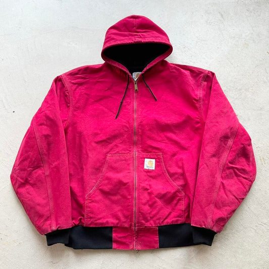 Vintage Carhartt Red Hooded Jacket - XL