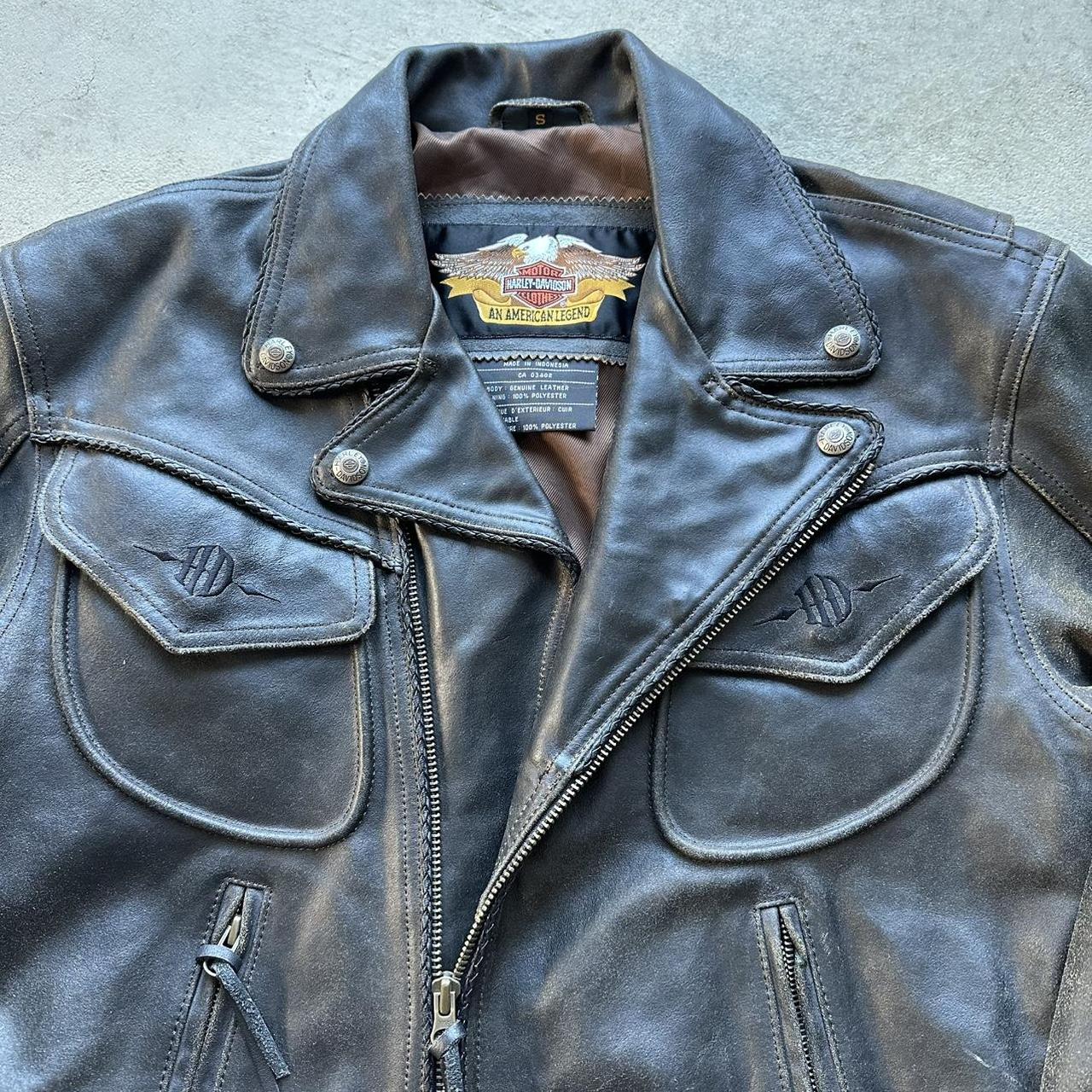 Vintage Harley Davidson Leather Motorcycle Jacket - S