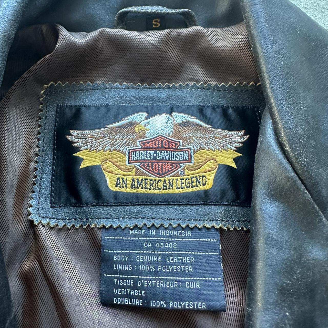 Vintage Harley Davidson Leather Motorcycle Jacket - S