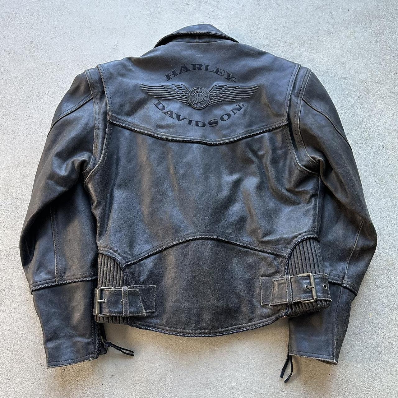 Vintage Harley Davidson Leather Motorcycle Jacket - S