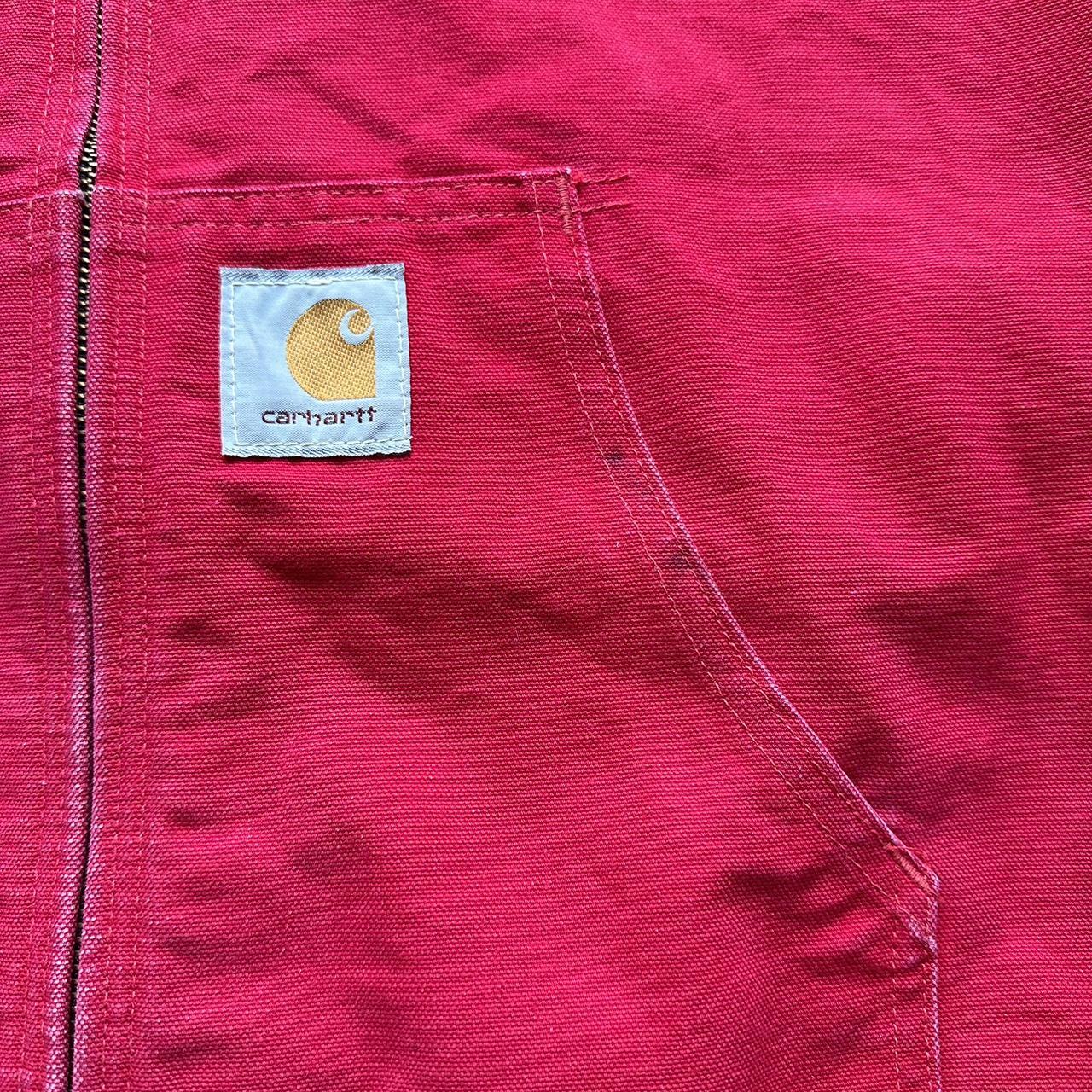 Vintage Carhartt Red Hooded Jacket - L