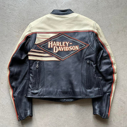 Vintage Harley Davidson Leather Motorcycle Jacket - S