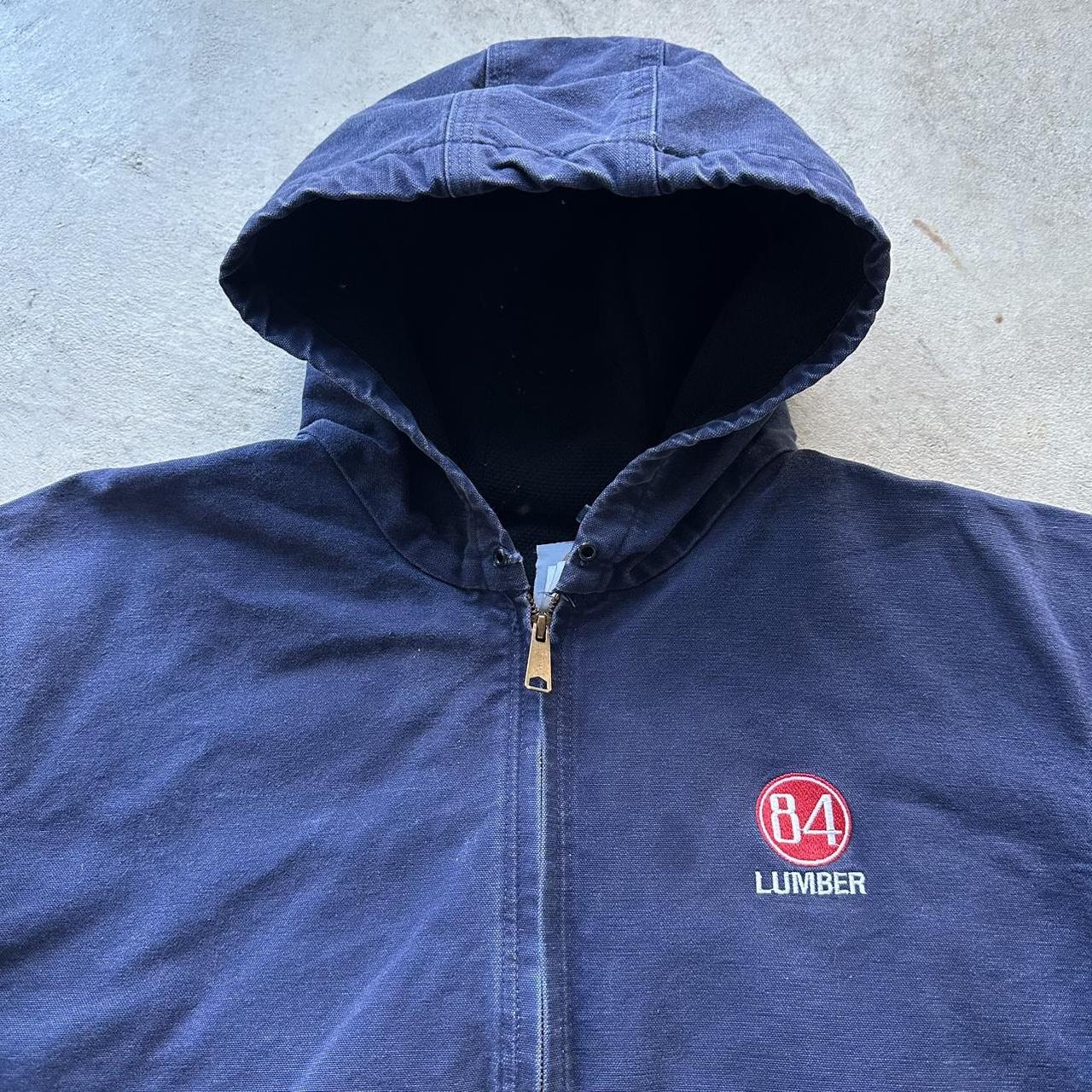 Vintage Carhartt Navy Hooded Jacket - XL