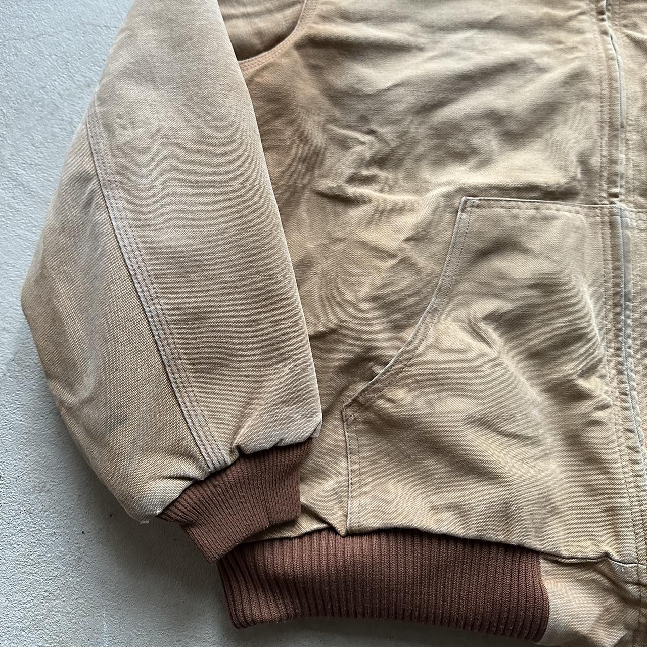 Vintage Carhartt Faded Tan Hooded Jacket - xl