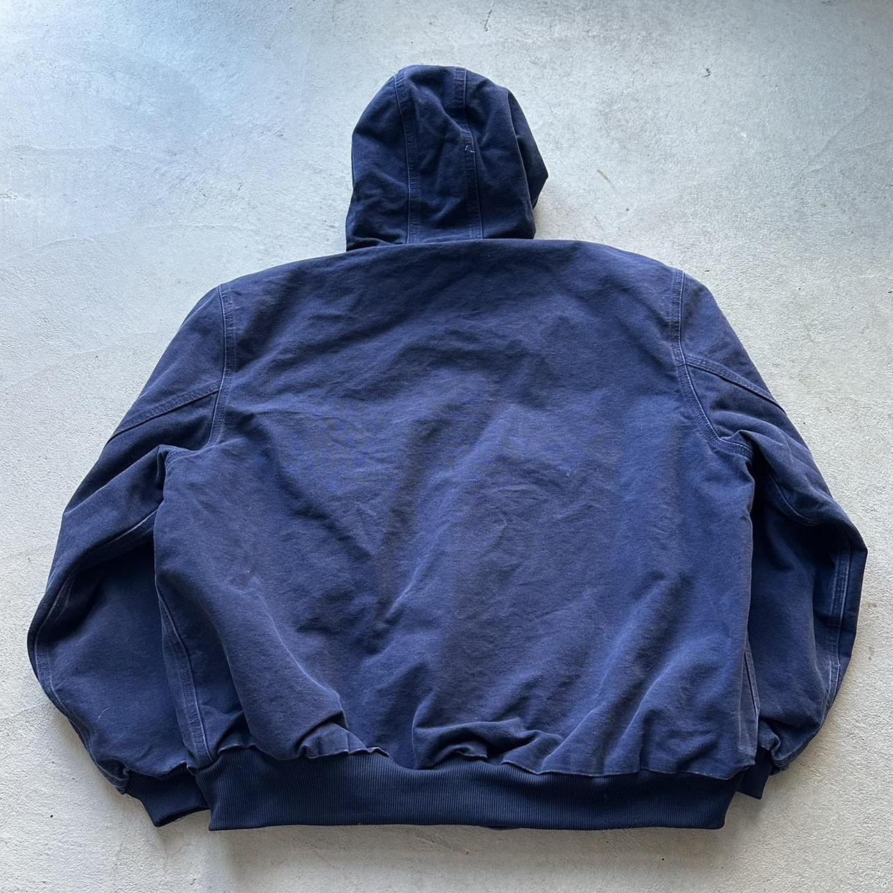 Vintage Carhartt Navy Hooded Jacket - XL