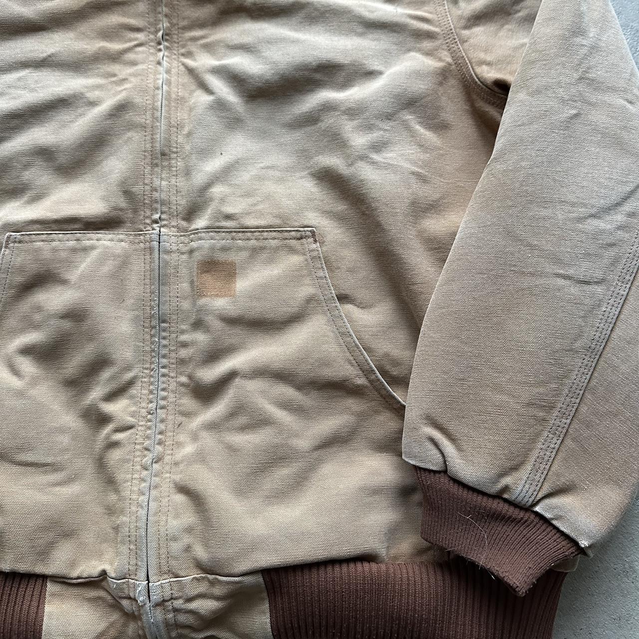 Vintage Carhartt Faded Tan Hooded Jacket - xl