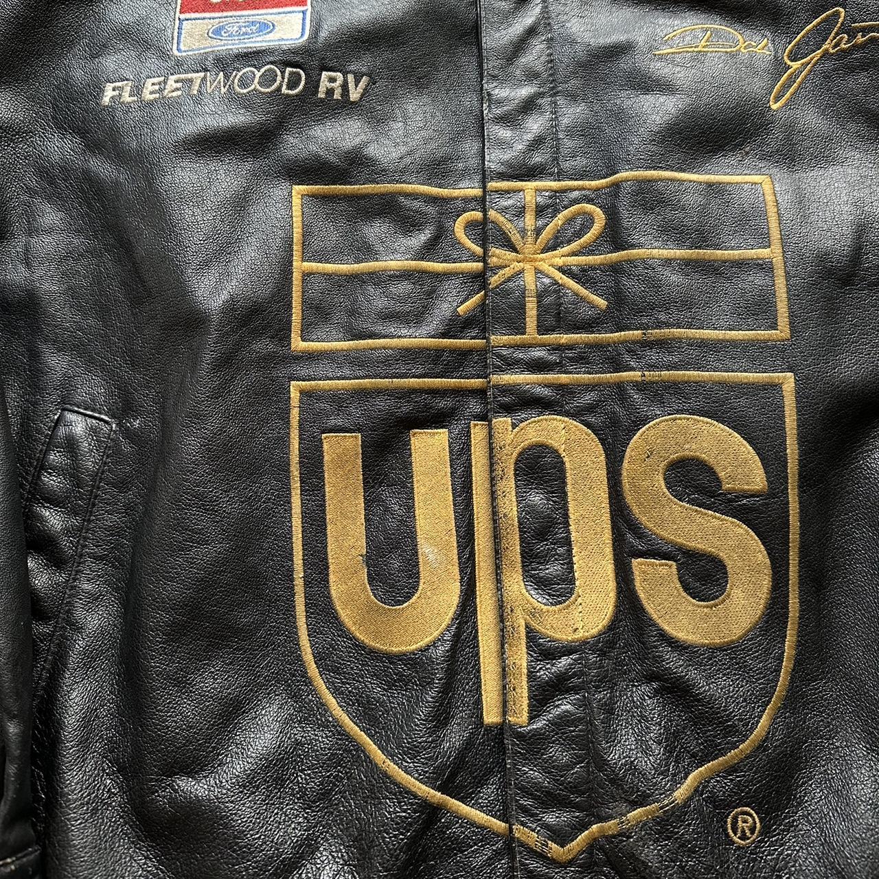 Vintage UPS Leather NASCAR Racing Jacket