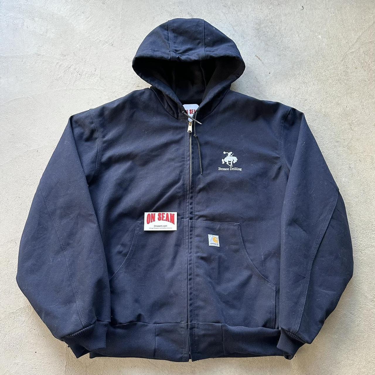 Carhartt Navy Hooded Jacket - XL