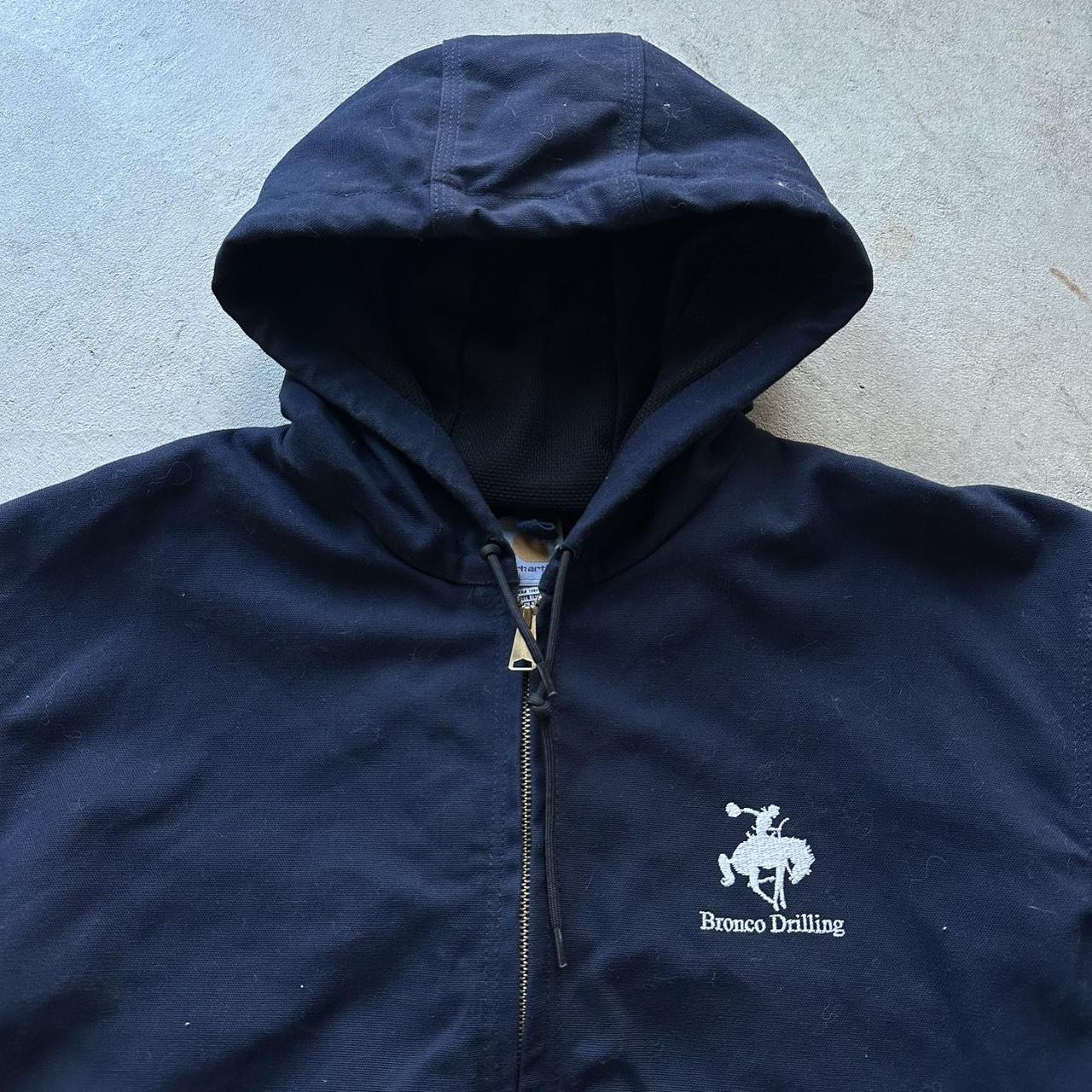 Carhartt Navy Hooded Jacket - XL