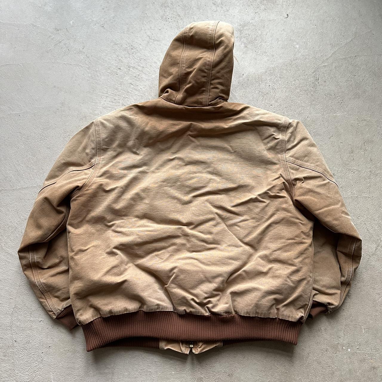 Vintage Carhartt Faded Tan Hooded Jacket - xl