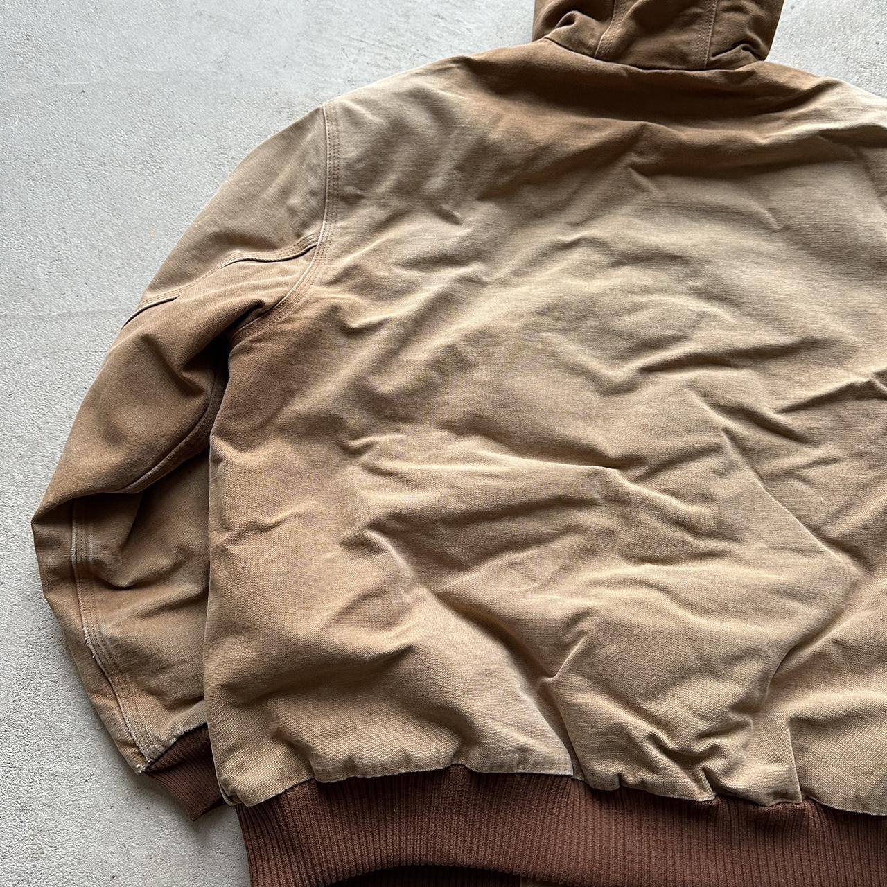 Vintage Carhartt Faded Tan Hooded Jacket - xl