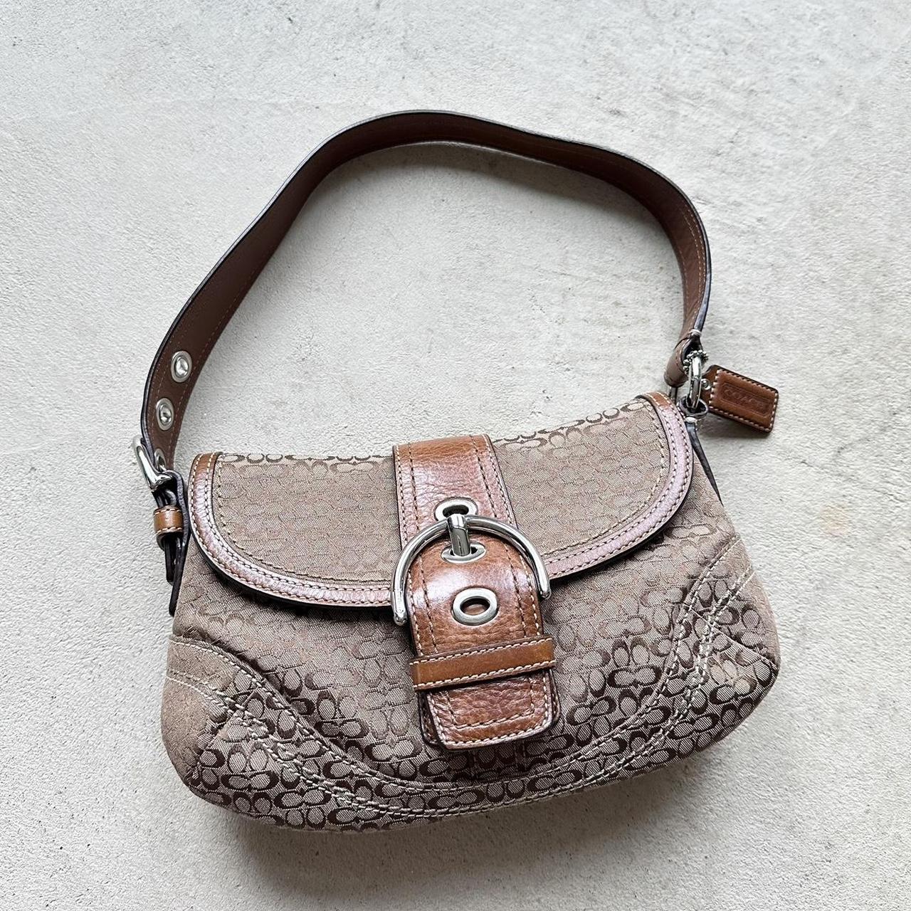 Vintage Y2K Coach Tan Mini Soho Shoulder Bag