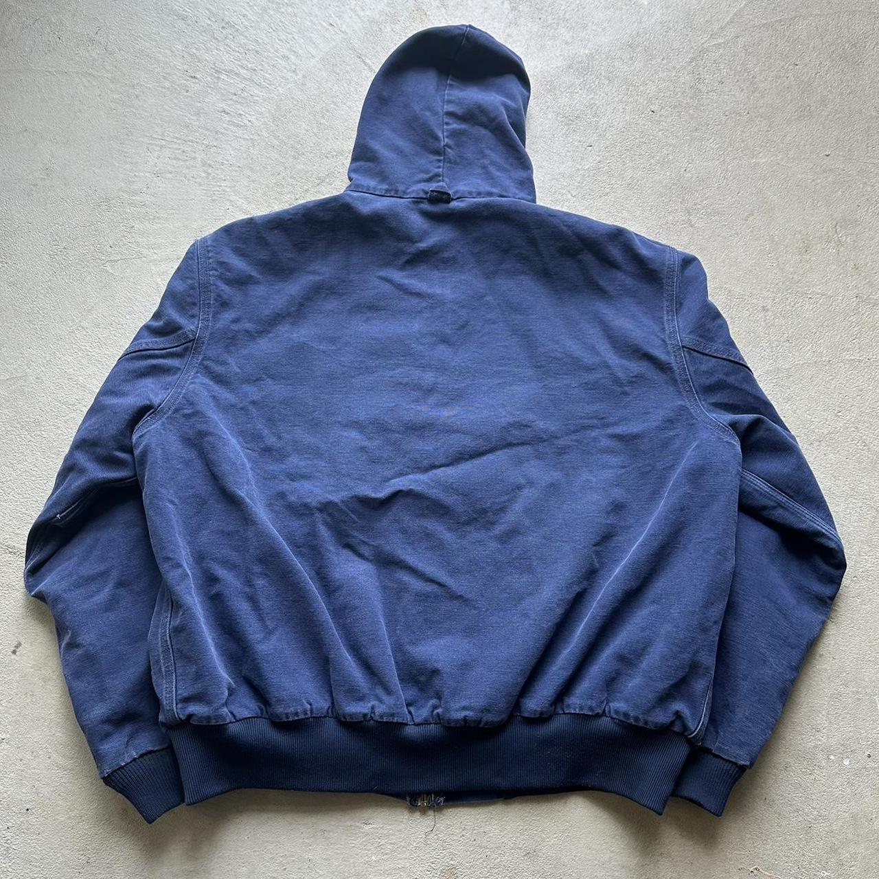 Vintage Carhartt Navy Hooded Jacket - BOXY L