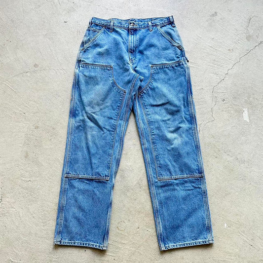 Vintage Carhartt Light Wash Double Knee Denim Pants - 35 x 34