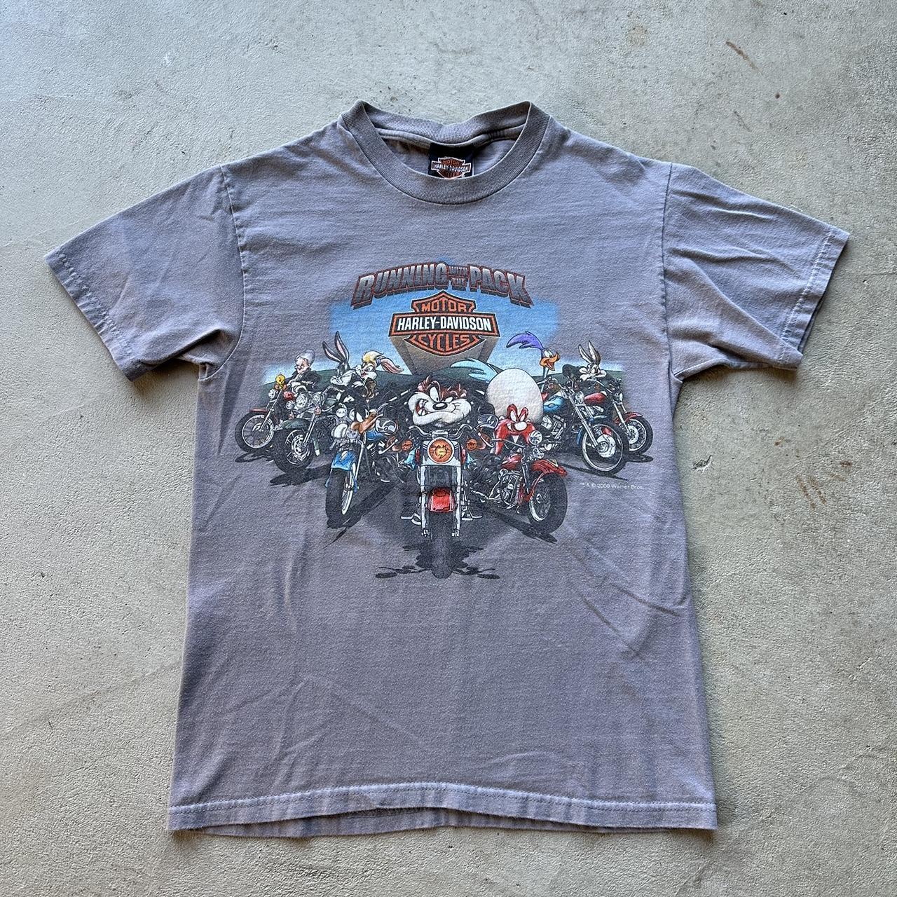 Vintage Y2K ‘00 Harley Davidson Looney Toons Biker T-Shirt