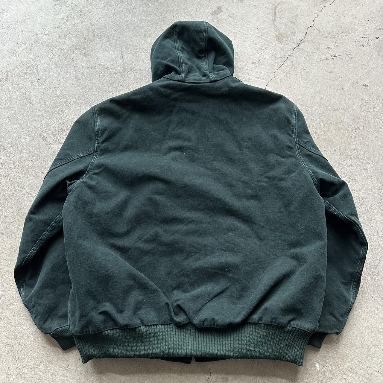 Rare Vintage Carhartt Forest Green Hooded Jacket - XL