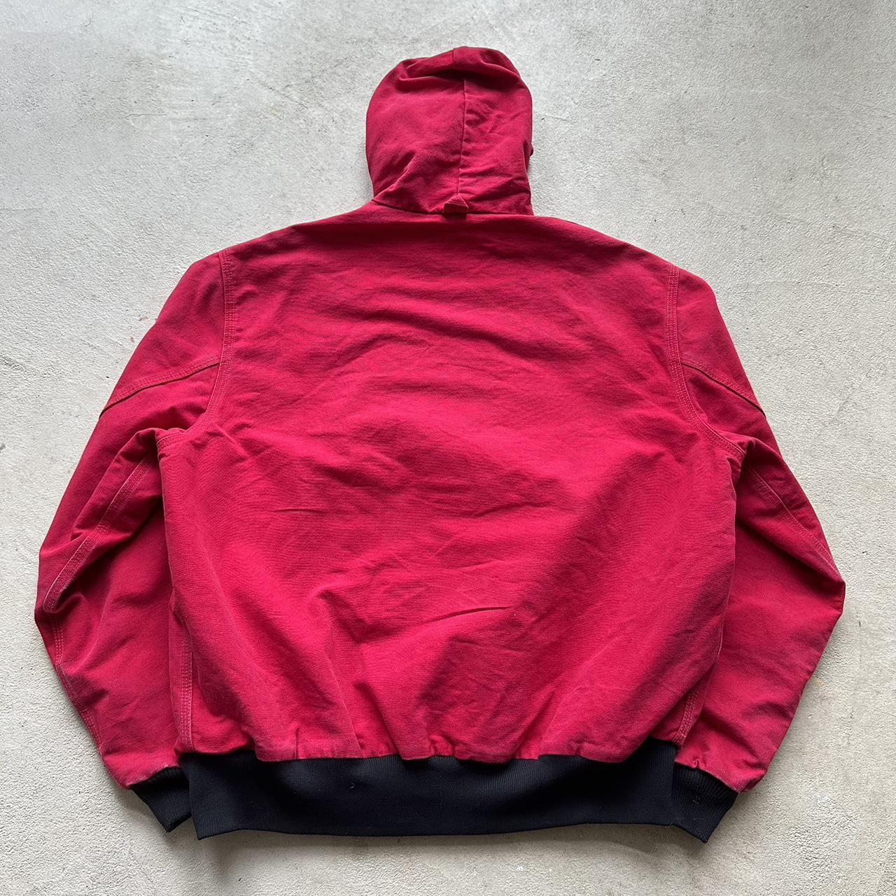 Vintage Carhartt Red Hooded Jacket - L